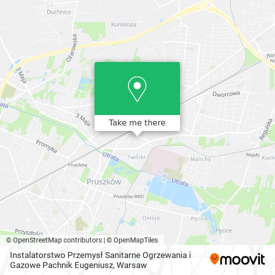 Instalatorstwo Przemysł Sanitarne Ogrzewania i Gazowe Pachnik Eugeniusz map