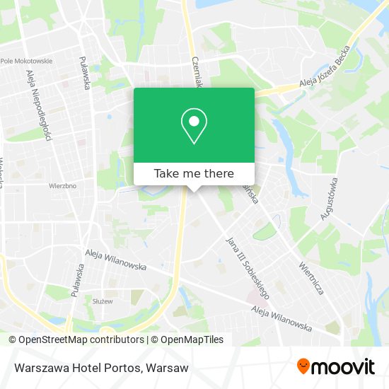 Warszawa Hotel Portos map