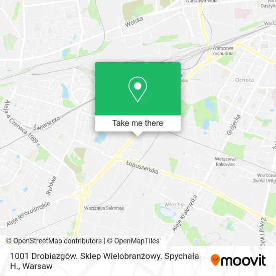 1001 Drobiazgów. Sklep Wielobranżowy. Spychała H. map