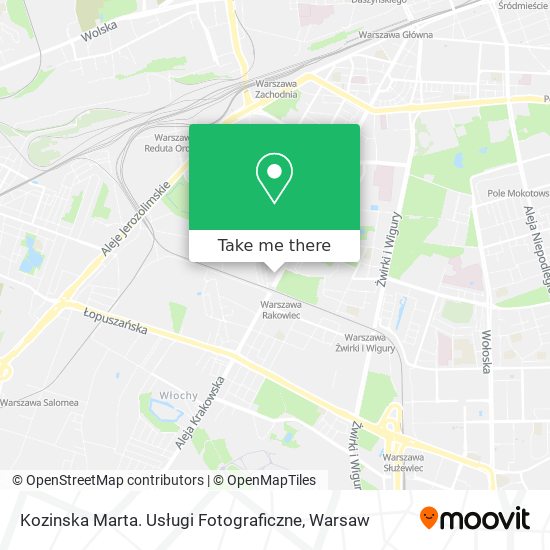 Kozinska Marta. Usługi Fotograficzne map