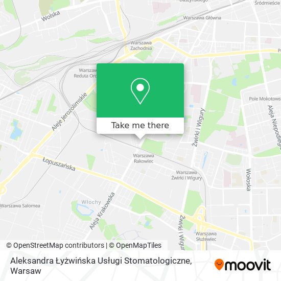 Aleksandra Łyżwińska Usługi Stomatologiczne map