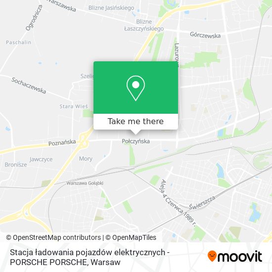 Stacja ładowania pojazdów elektrycznych - PORSCHE PORSCHE map