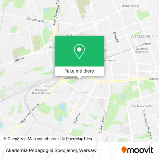 Akademia Pedagogiki Specjalnej map