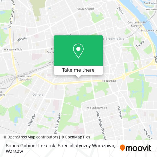 Sonus Gabinet Lekarski Specjalistyczny Warszawa map