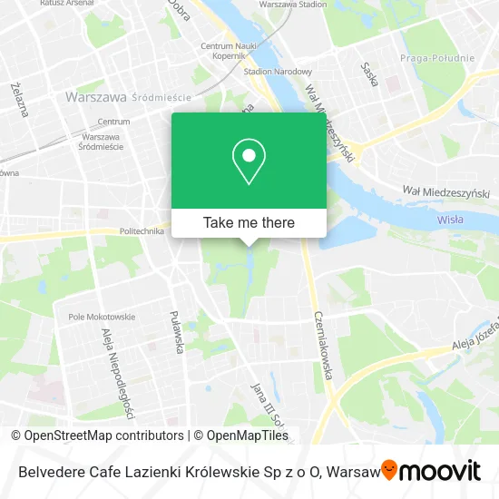 Belvedere Cafe Lazienki Królewskie Sp z o O map
