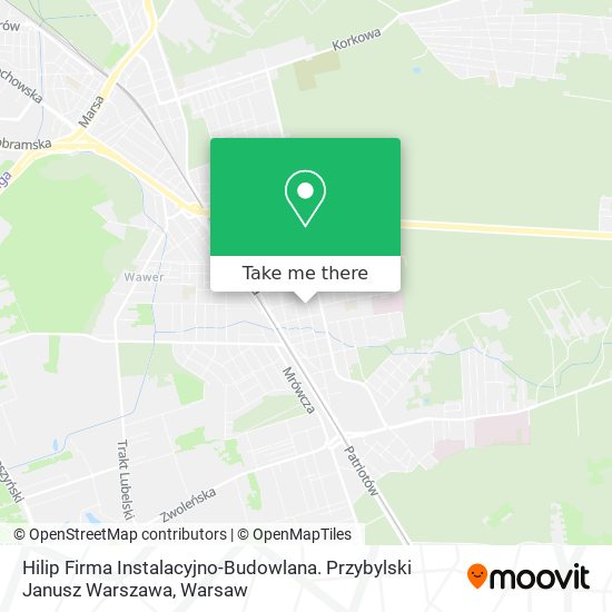 Карта Hilip Firma Instalacyjno-Budowlana. Przybylski Janusz Warszawa