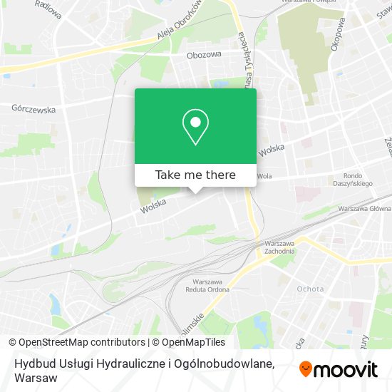 Hydbud Usługi Hydrauliczne i Ogólnobudowlane map