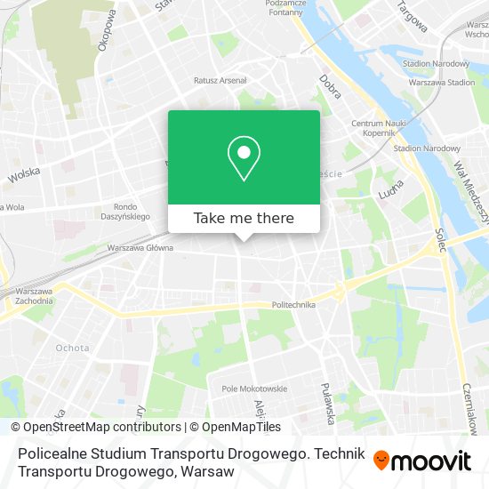 Policealne Studium Transportu Drogowego. Technik Transportu Drogowego map