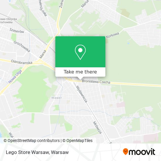 Lego Store Warsaw map