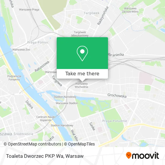 Toaleta Dworzec PKP Wa map