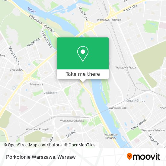 Półkolonie Warszawa map