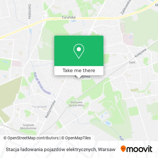 Карта Stacja ładowania pojazdów elektrycznych