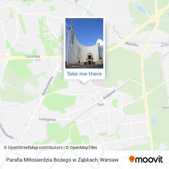 Parafia Miłosierdzia Bożego w Ząbkach map