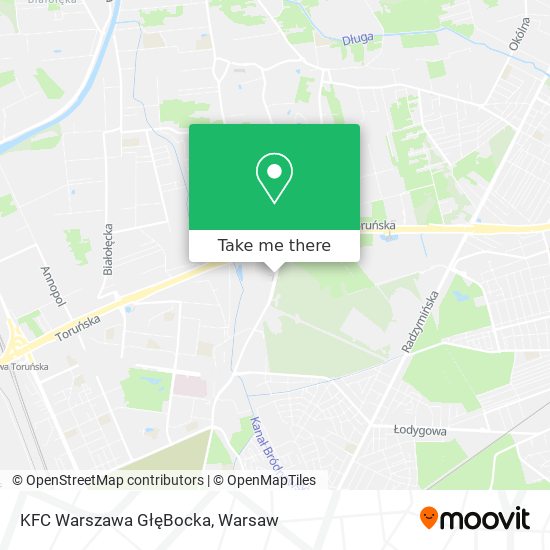 KFC Warszawa GłęBocka map