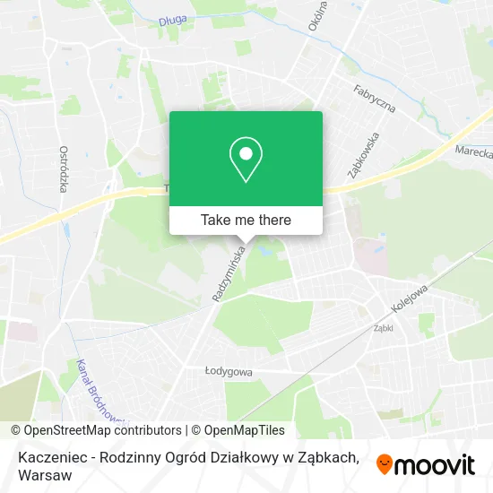 Kaczeniec - Rodzinny Ogród Działkowy w Ząbkach map