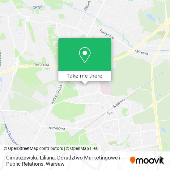 Cimaszewska Liliana. Doradztwo Marketingowe i Public Relations map