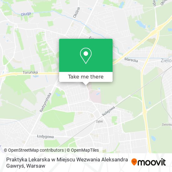 Praktyka Lekarska w Miejscu Wezwania Aleksandra Gawryś map