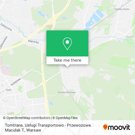 Tomtrans. Usługi Transportowo - Przewozowe. Maculak T. map