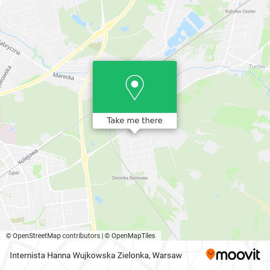 Internista Hanna Wujkowska Zielonka map