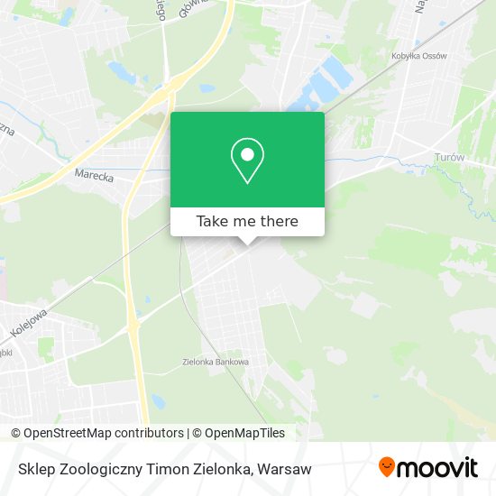 Sklep Zoologiczny Timon Zielonka map