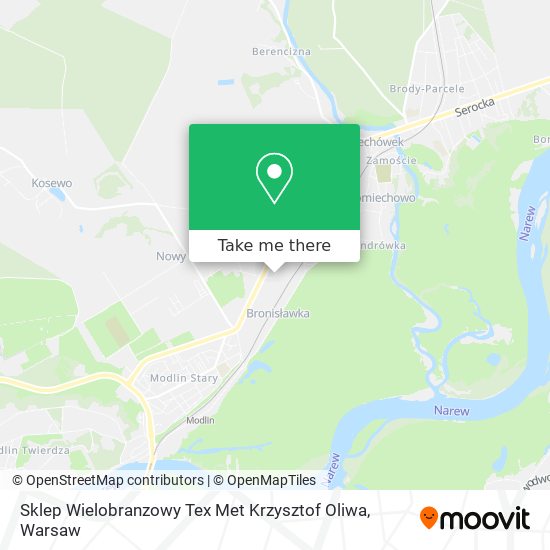 Sklep Wielobranzowy Tex Met Krzysztof Oliwa map