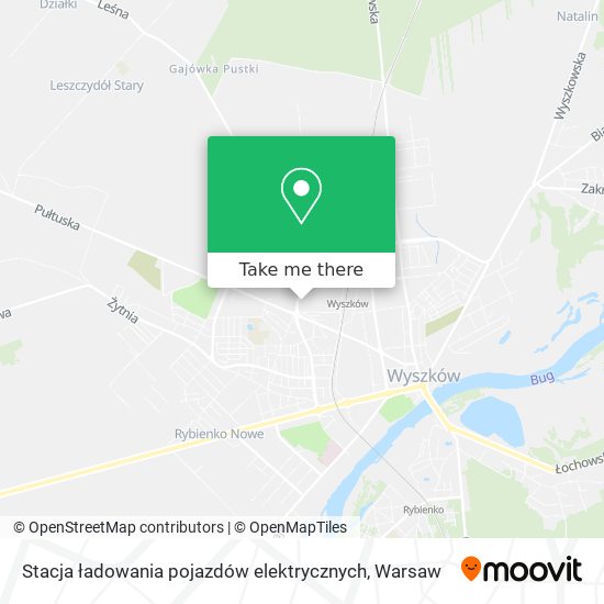 Карта Stacja ładowania pojazdów elektrycznych