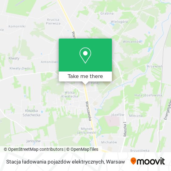 Карта Stacja ładowania pojazdów elektrycznych