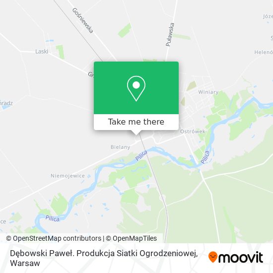 Dębowski Paweł. Produkcja Siatki Ogrodzeniowej map