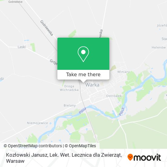 Kozłowski Janusz, Lek. Wet. Lecznica dla Zwierząt map