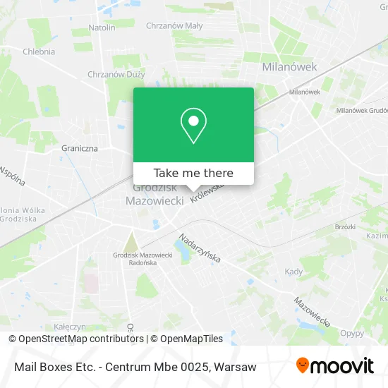 Карта Mail Boxes Etc. - Centrum Mbe 0025