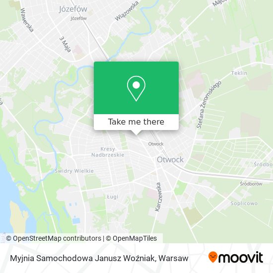 Myjnia Samochodowa Janusz Woźniak map