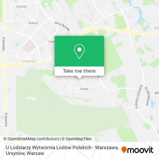 U Lodziarzy Wytwórnia Lodów Polskich - Warszawa, Ursynów map