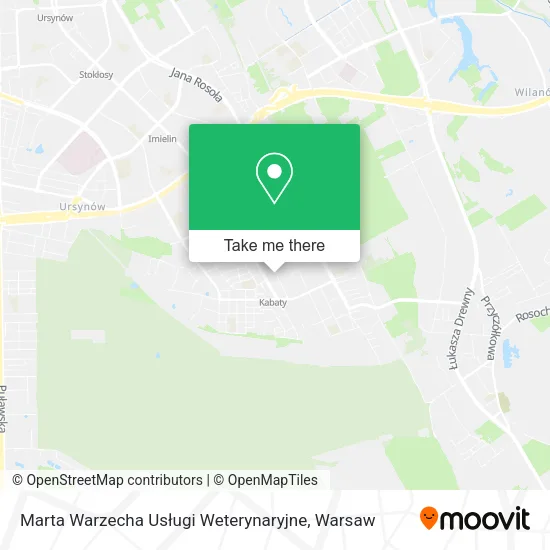 Карта Marta Warzecha Usługi Weterynaryjne