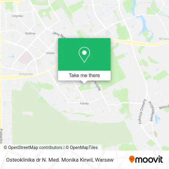Osteoklinika dr N. Med. Monika Kirwil map