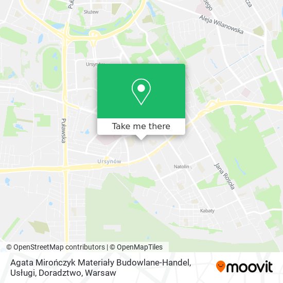 Agata Mirończyk Materiały Budowlane-Handel, Usługi, Doradztwo map