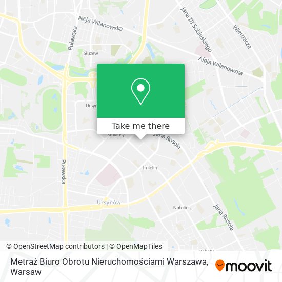 Metraż Biuro Obrotu Nieruchomościami Warszawa map