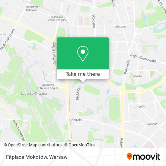 Fitplace Mokotów map