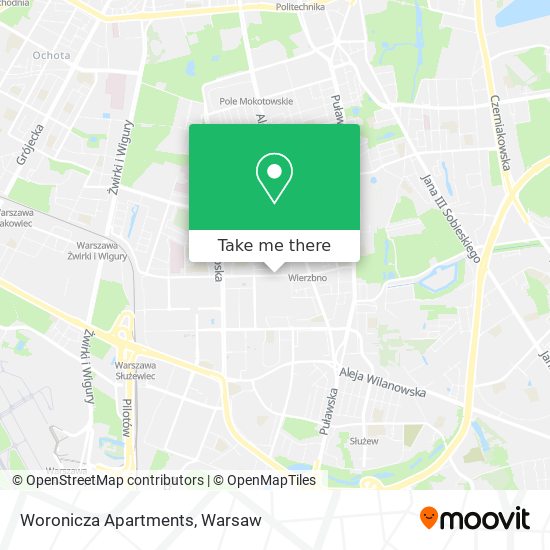 Woronicza Apartments map