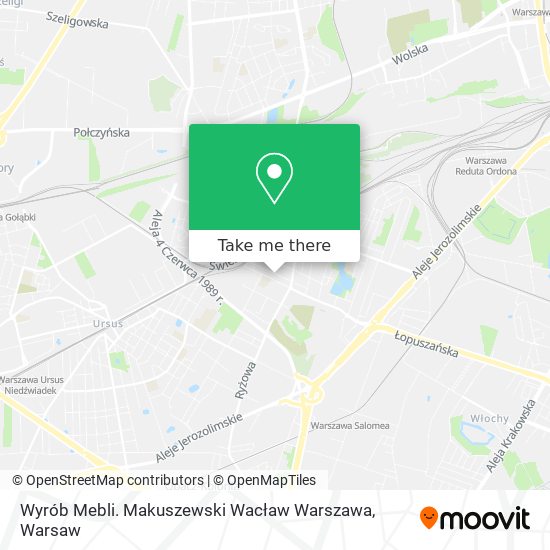 Wyrób Mebli. Makuszewski Wacław Warszawa map