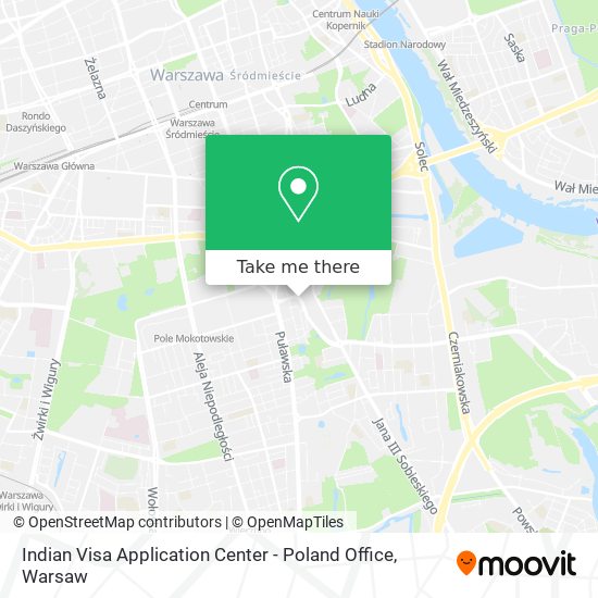 Indian Visa Application Center - Poland Office map