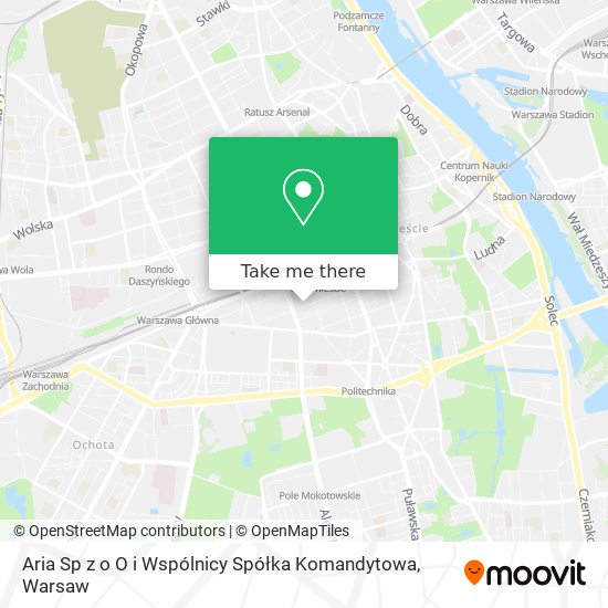 Aria Sp z o O i Wspólnicy Spółka Komandytowa map