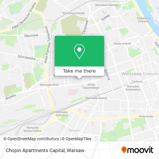 Chopin Apartments Capital map