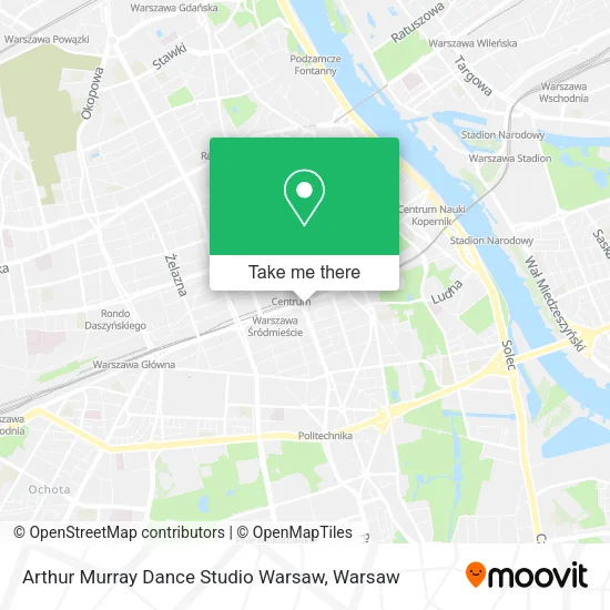 Карта Arthur Murray Dance Studio Warsaw