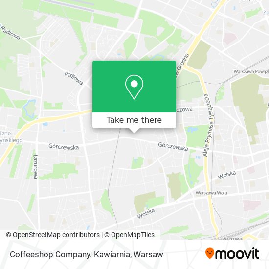 Карта Coffeeshop Company. Kawiarnia