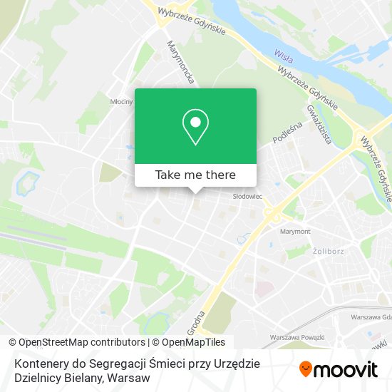 Kontenery do Segregacji Śmieci przy Urzędzie Dzielnicy Bielany map