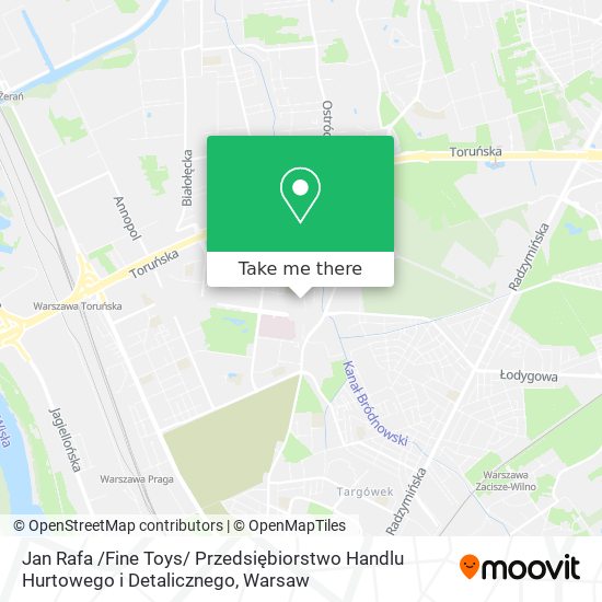 Jan Rafa /Fine Toys/ Przedsiębiorstwo Handlu Hurtowego i Detalicznego map