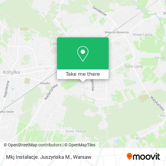 Mkj Instalacje. Juszyńska M. map