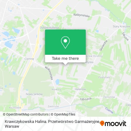 Карта Krawczykowska Halina. Przetwórstwo Garmażeryjne