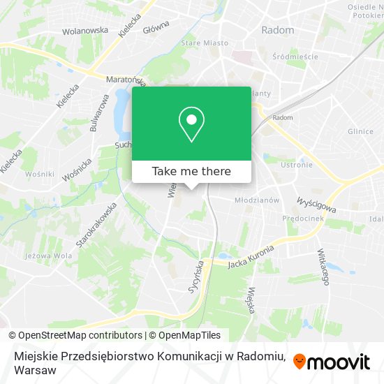 Miejskie Przedsiębiorstwo Komunikacji w Radomiu map