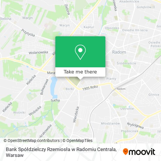 Bank Spółdzielczy Rzemiosła w Radomiu Centrala map